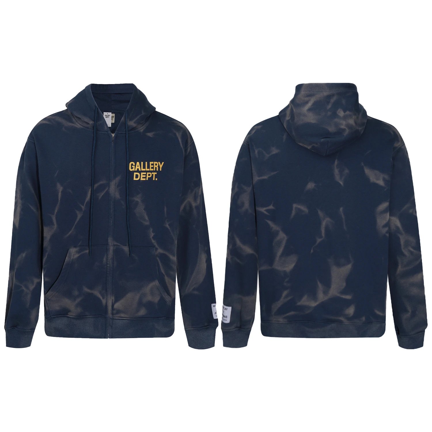 Vintage Tie-Dye Zip Hoodie in Midnight - Related Product - Cnfans