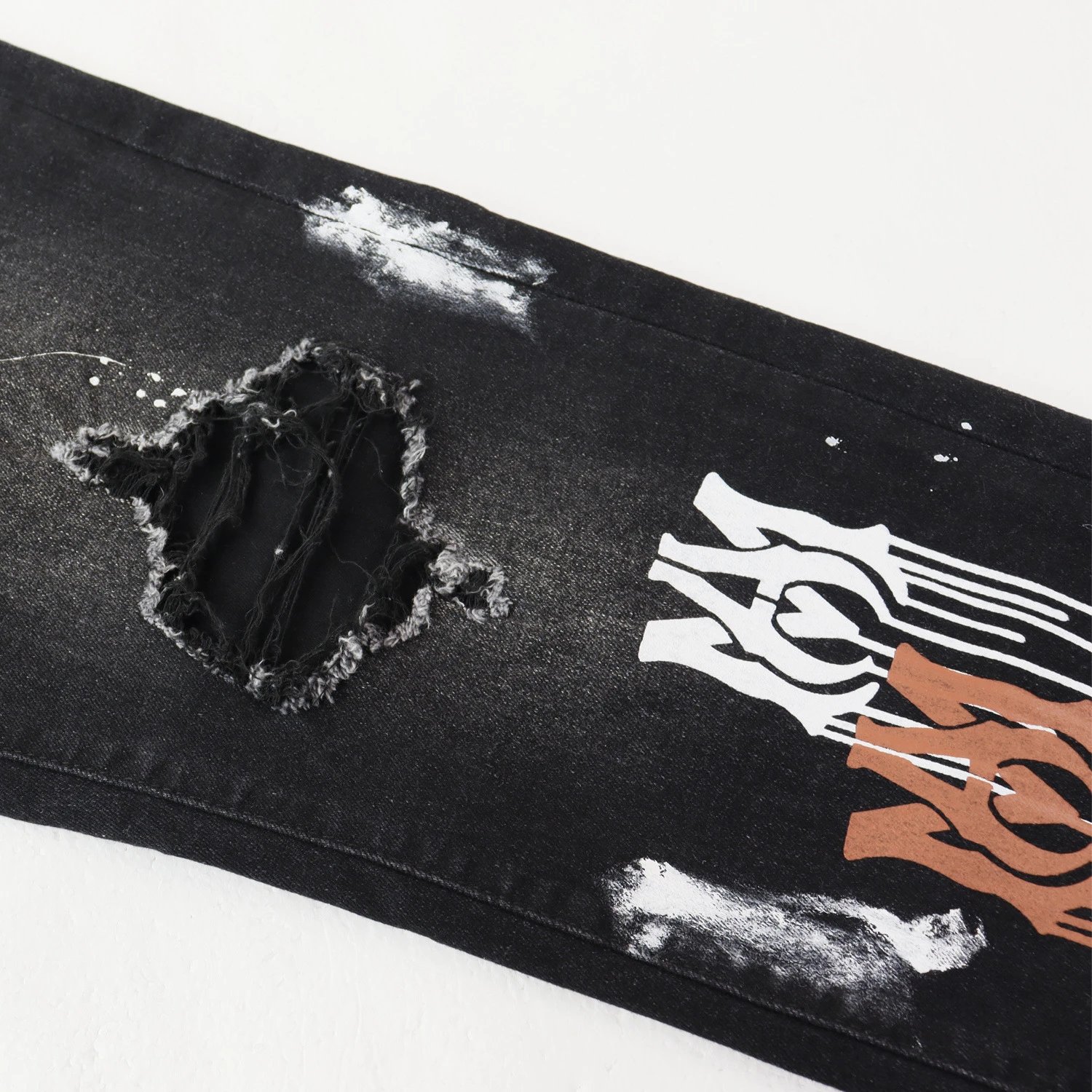 Amiri Denim Pants Paint Splatter - Gallery Image 3 - Detailed View