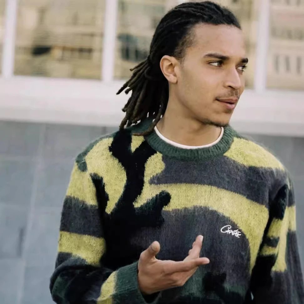 Evil Island Mohair Camouflage Sweater Multicolor - Gallery Image 2 - Detailed View