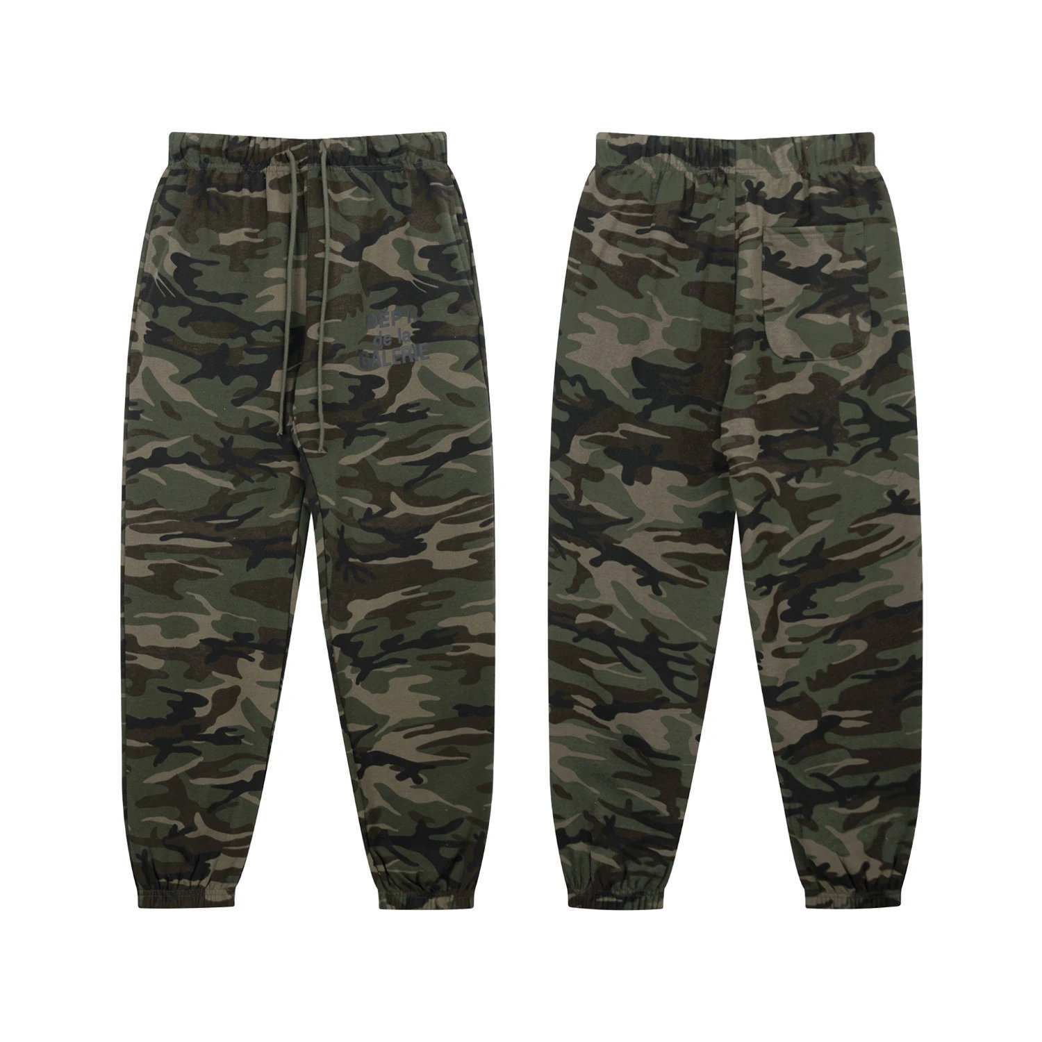 Camouflage Hoodie Set with Forest Green - Gallery Dept - Cnfans - $35.16