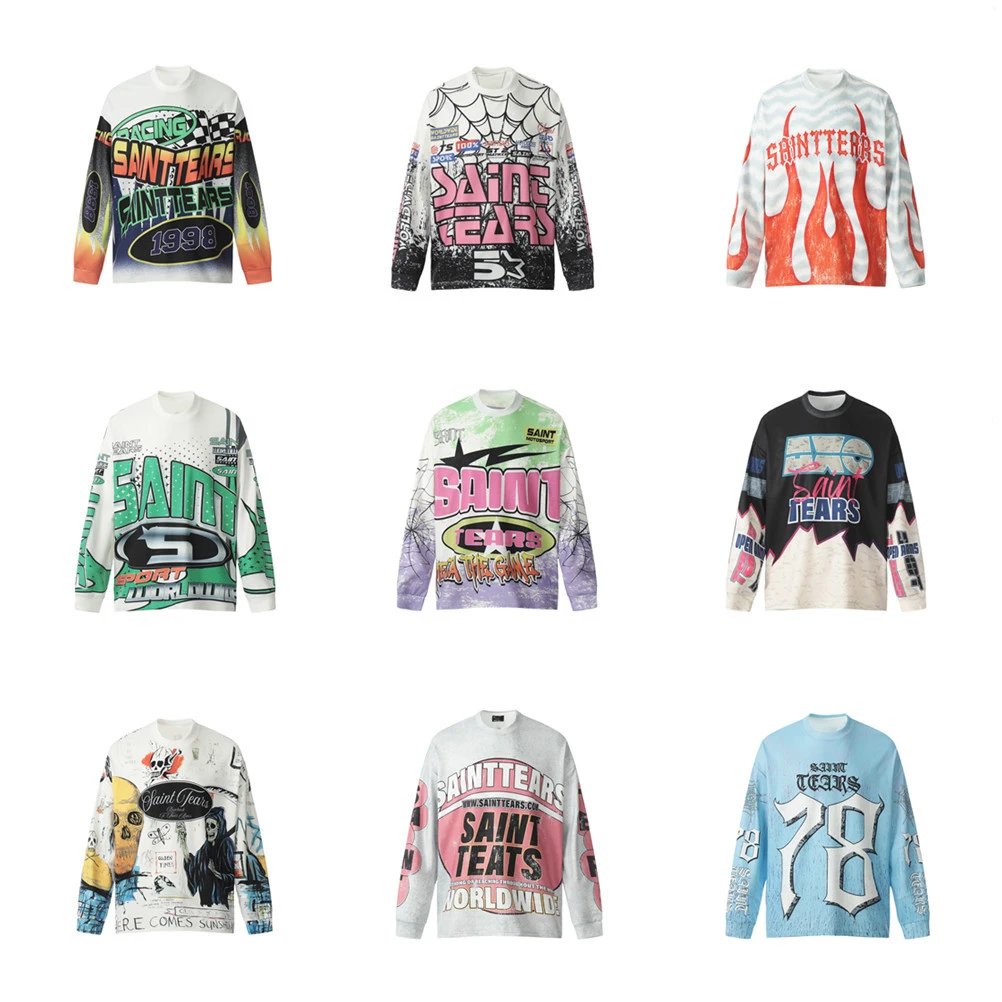 Saint Tear Vintage Graffiti Longsleeve Tee - High Quality Product Image - Cnfans