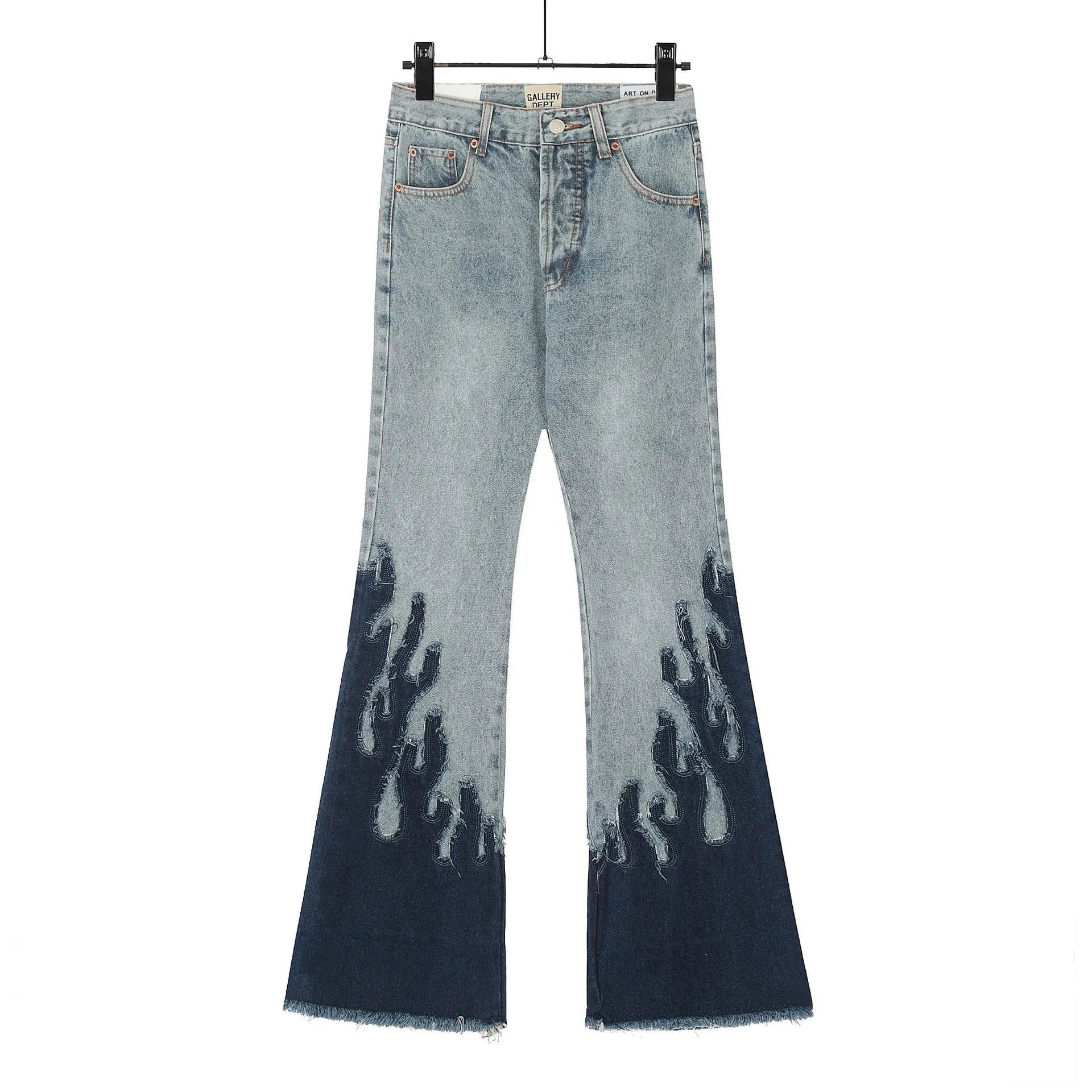 Flame Flare Denim Pants Ash Blue - Related Product - Cnfans