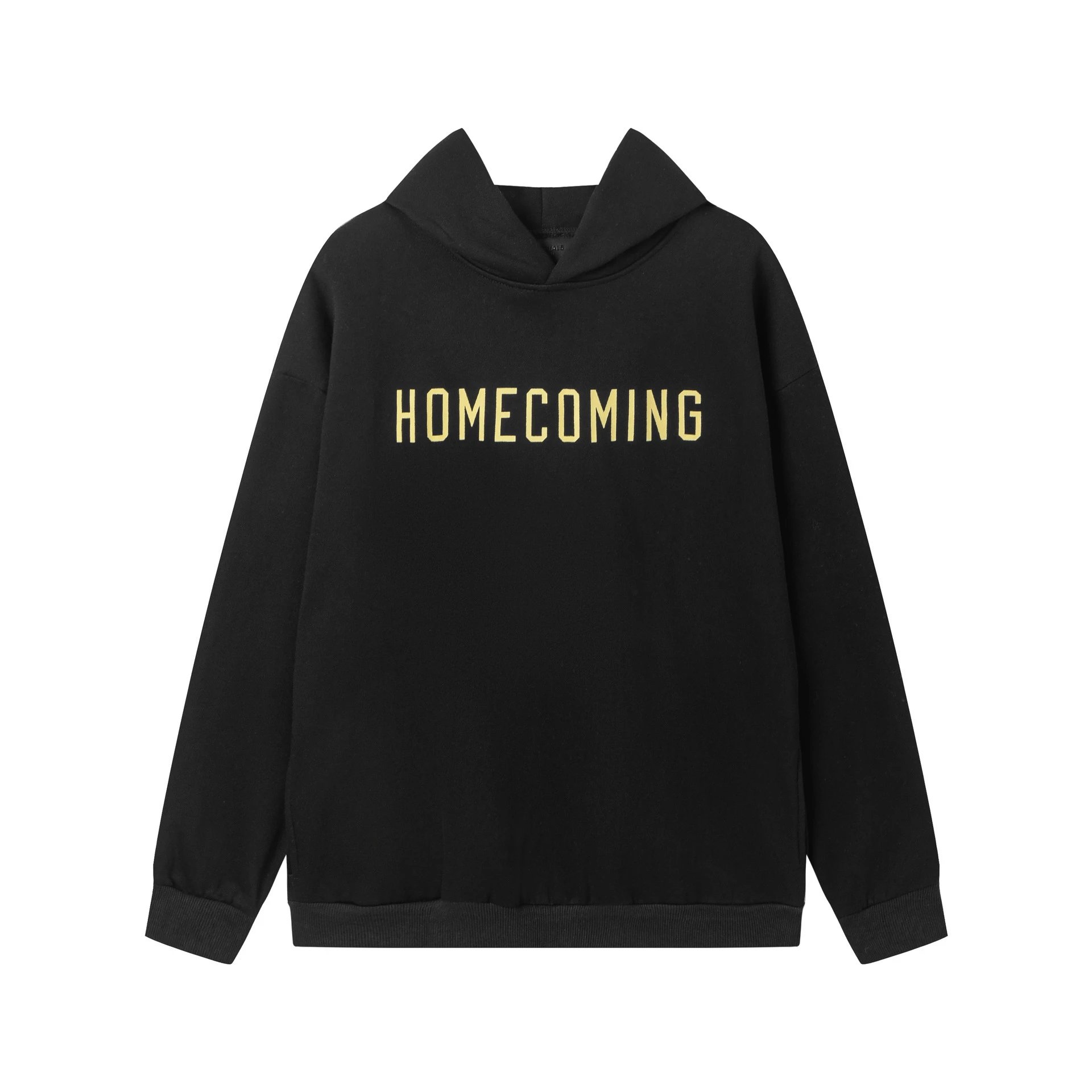 Streetwear Fleece Hoodie Sweatpants Set Unisex Jet Black - Related Product - Cnfans