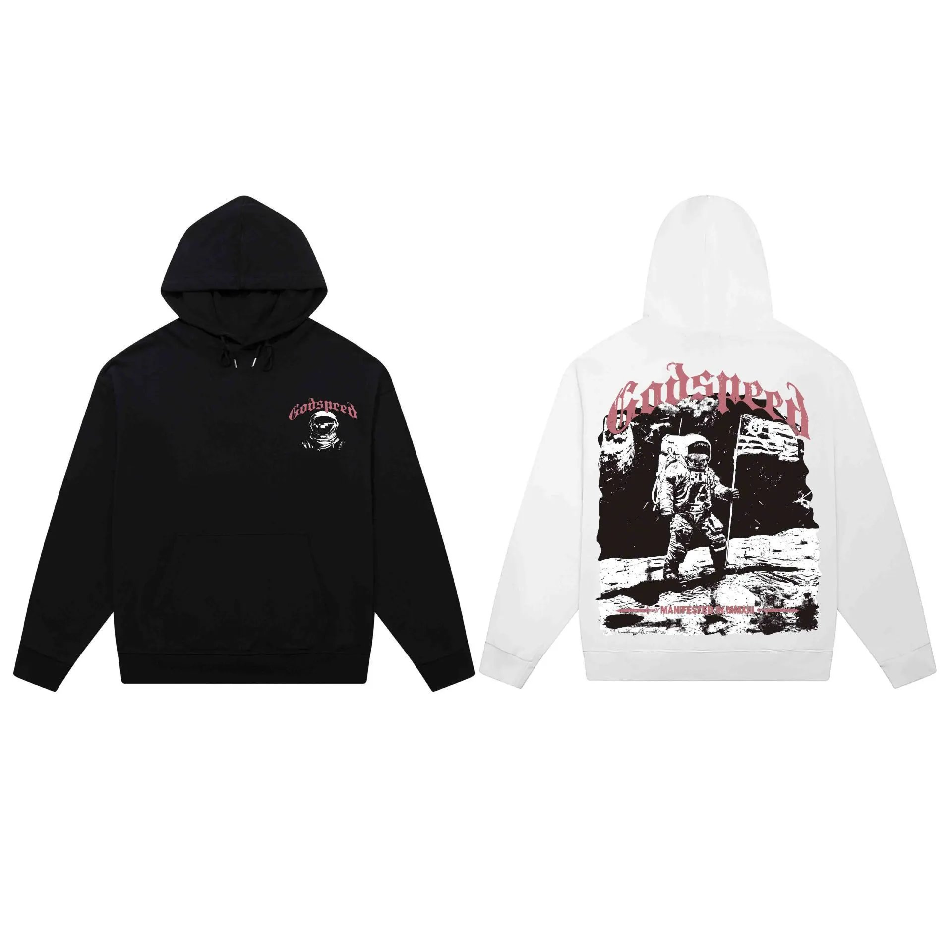 Godspeed Skull Hoodie in Black and White - Gallery Image 3 - Detailed View