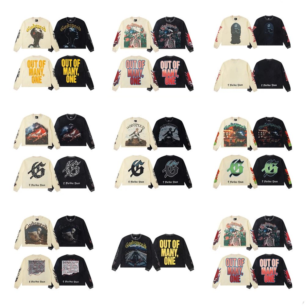 GOD&SPEED Skull Letter Tee Multicolor - High Quality Product Image - Cnfans