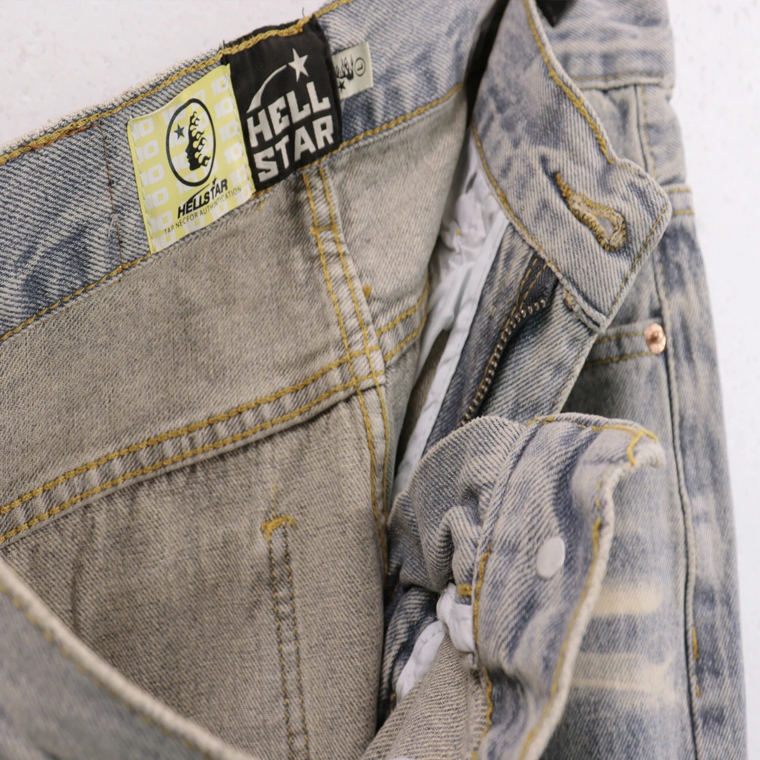 Distressed Denim Jeans Smoky Blue - Gallery Image 3 - Detailed View