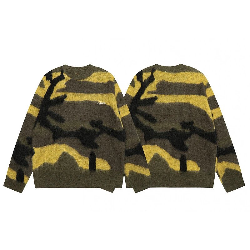 Evil Island Mohair Camouflage Sweater Multicolor - High Quality Product Image - Cnfans