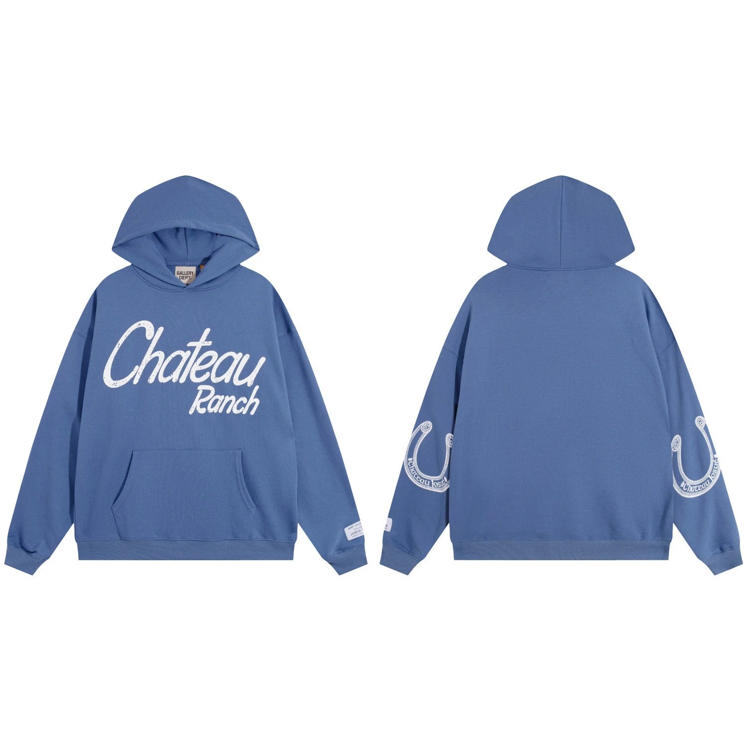 Unisex Print Hoodie Ash Gray - Gallery Image 4 - Detailed View