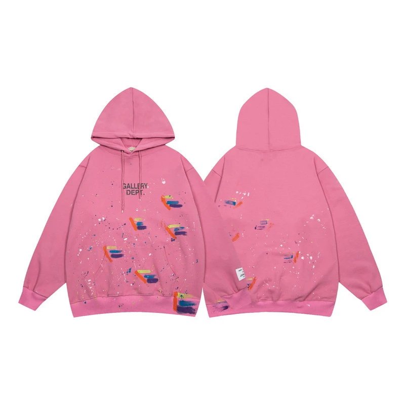 Graffiti Pullover Hoodie Blush Pink - Gallery Image 1 - Detailed View