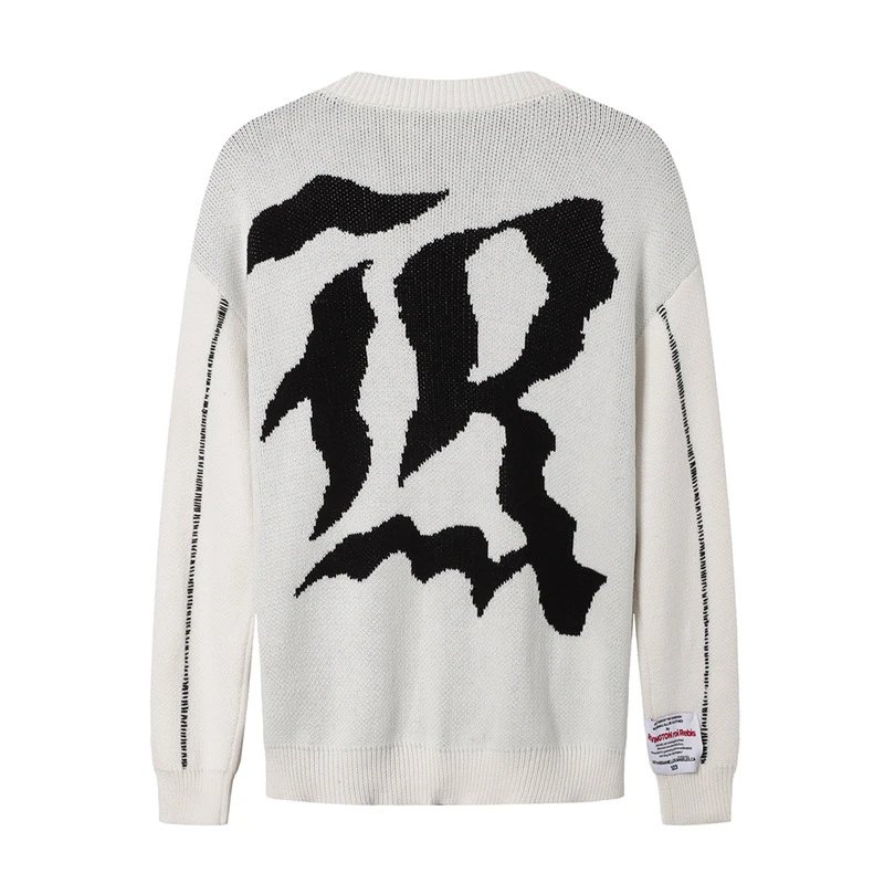 Oversized Knit Cardigan Sweater Ivory - Gallery Image 5 - Detailed View