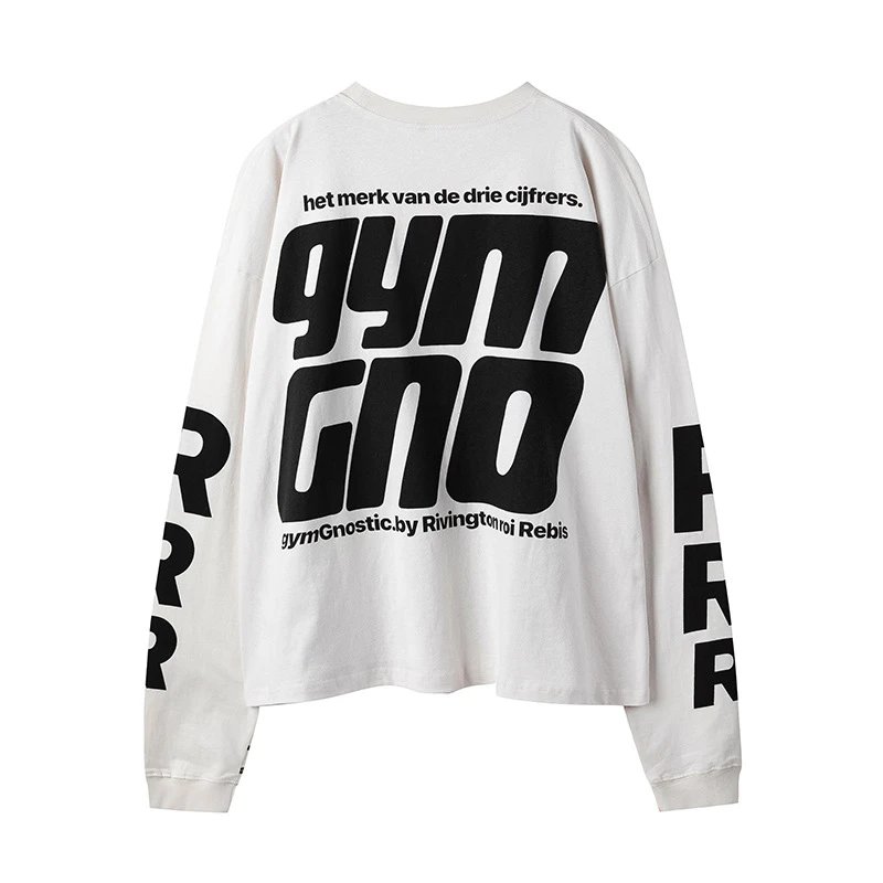 Graphic Long Sleeve Tee Off-White - Gallery Image 5 - Detailed View
