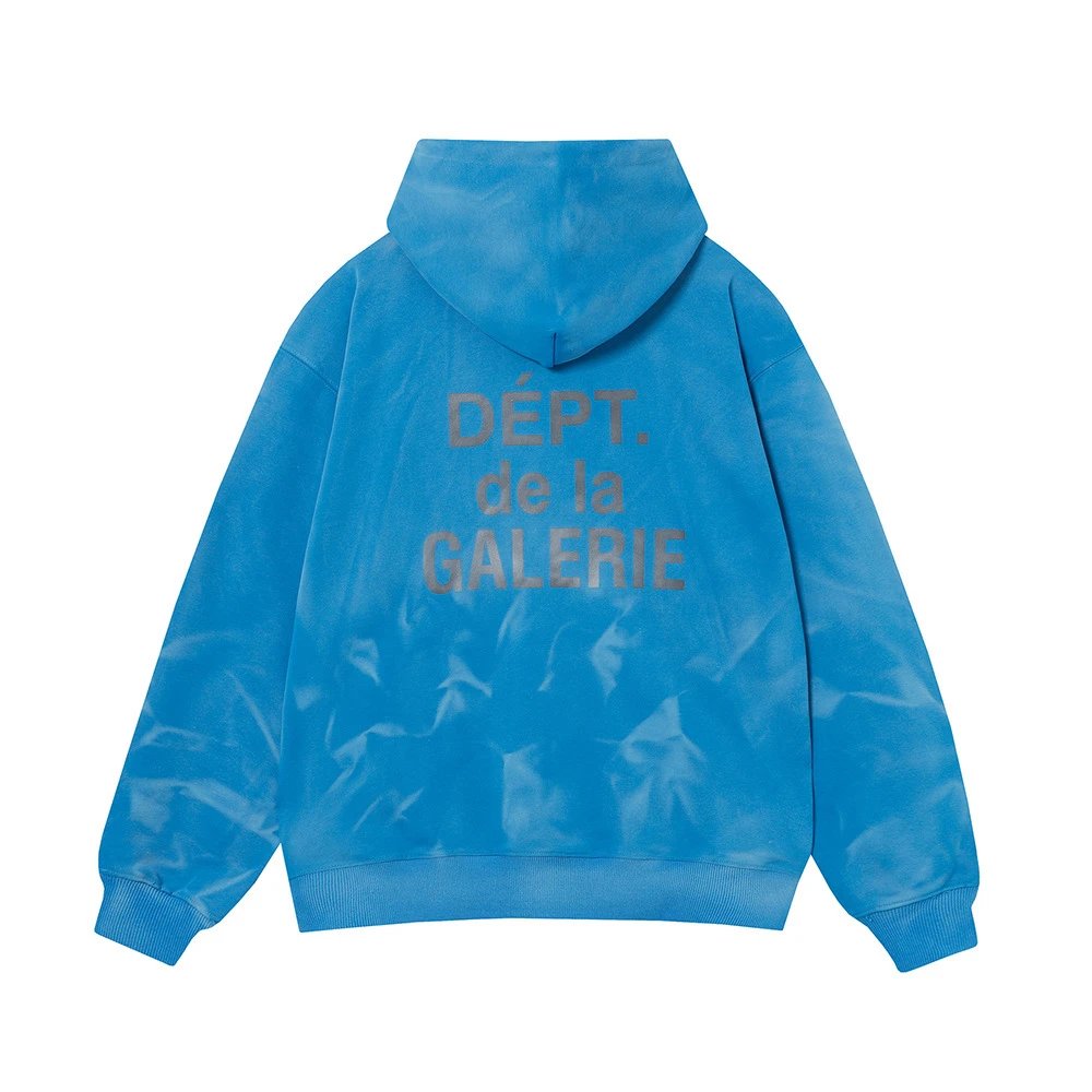 Washed Graphic Hoodie Azure - Gallery Image 4 - Detailed View