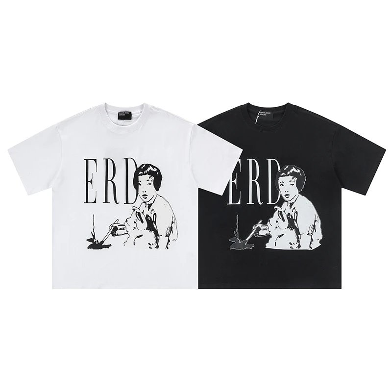 ERD Geometric Graphic T-Shirt Black - Gallery Image 2 - Detailed View