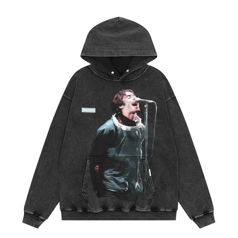 Represent Washed Hoodie Multicolor - Gallery Image 4 - Detailed View