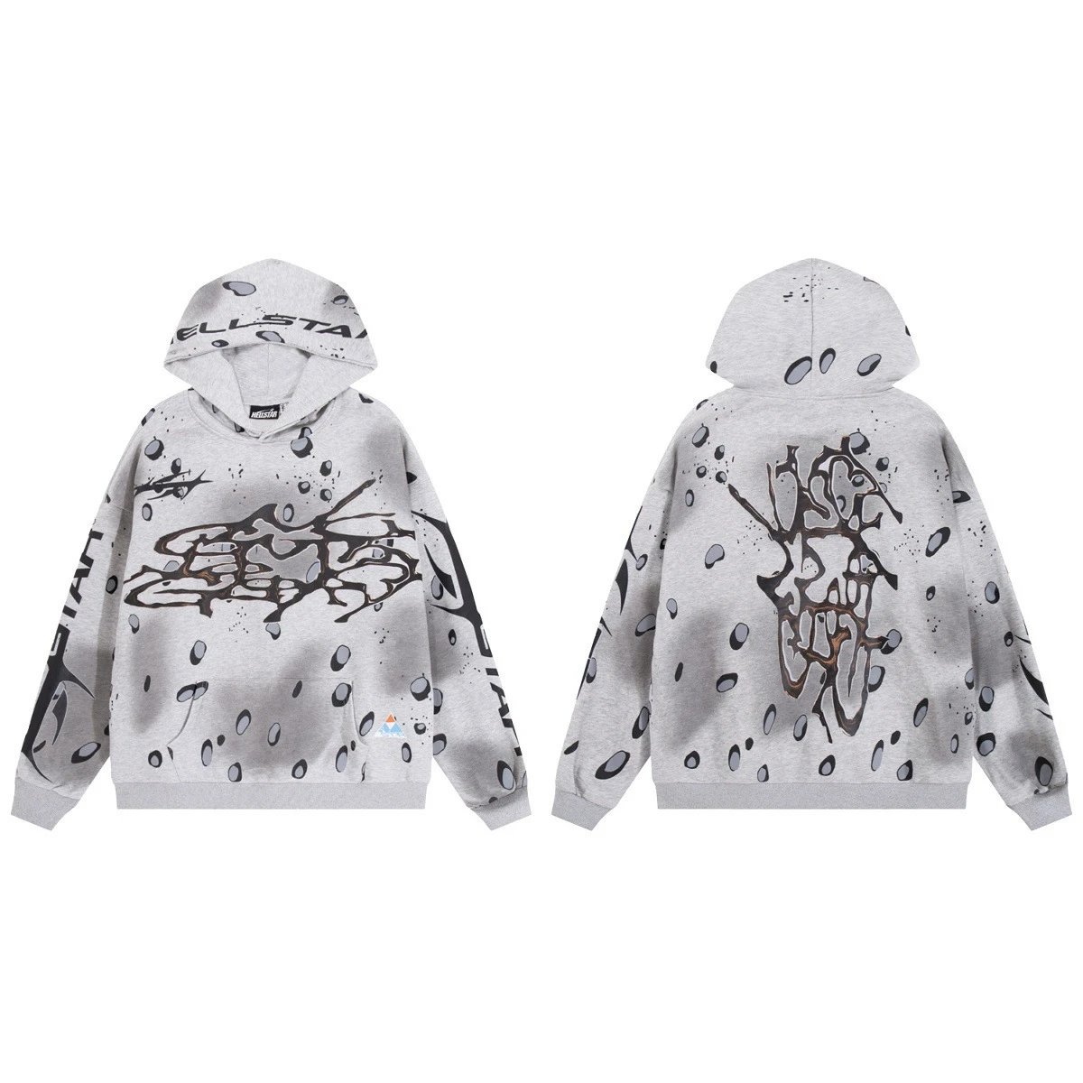 High Street Graphic Hoodie Set Obsidian Black - Hellstar - Cnfans - $36.45