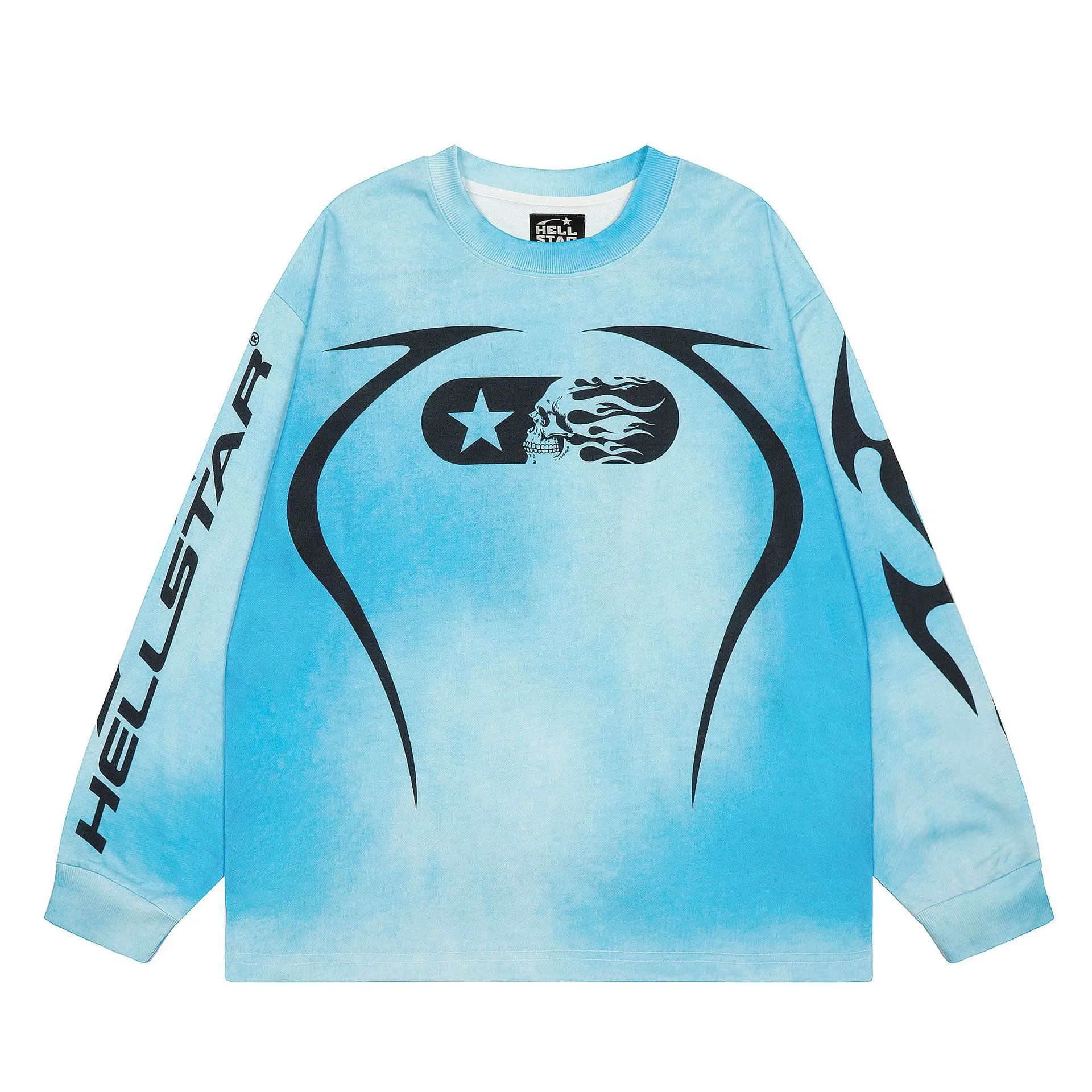 Graphic Long Sleeve Tee Cerulean - Hellstar - Cnfans - $27.74