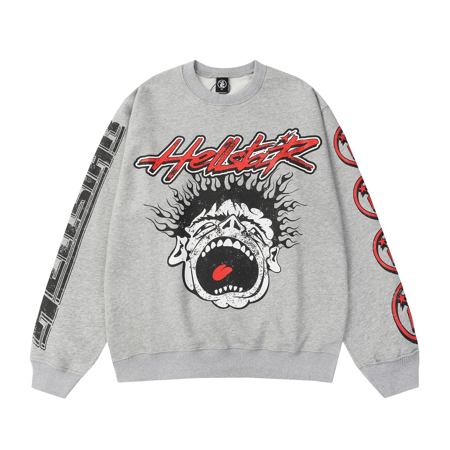 Graffiti Crewneck Sweatshirt Ash - Hellstar - Cnfans - $30.32