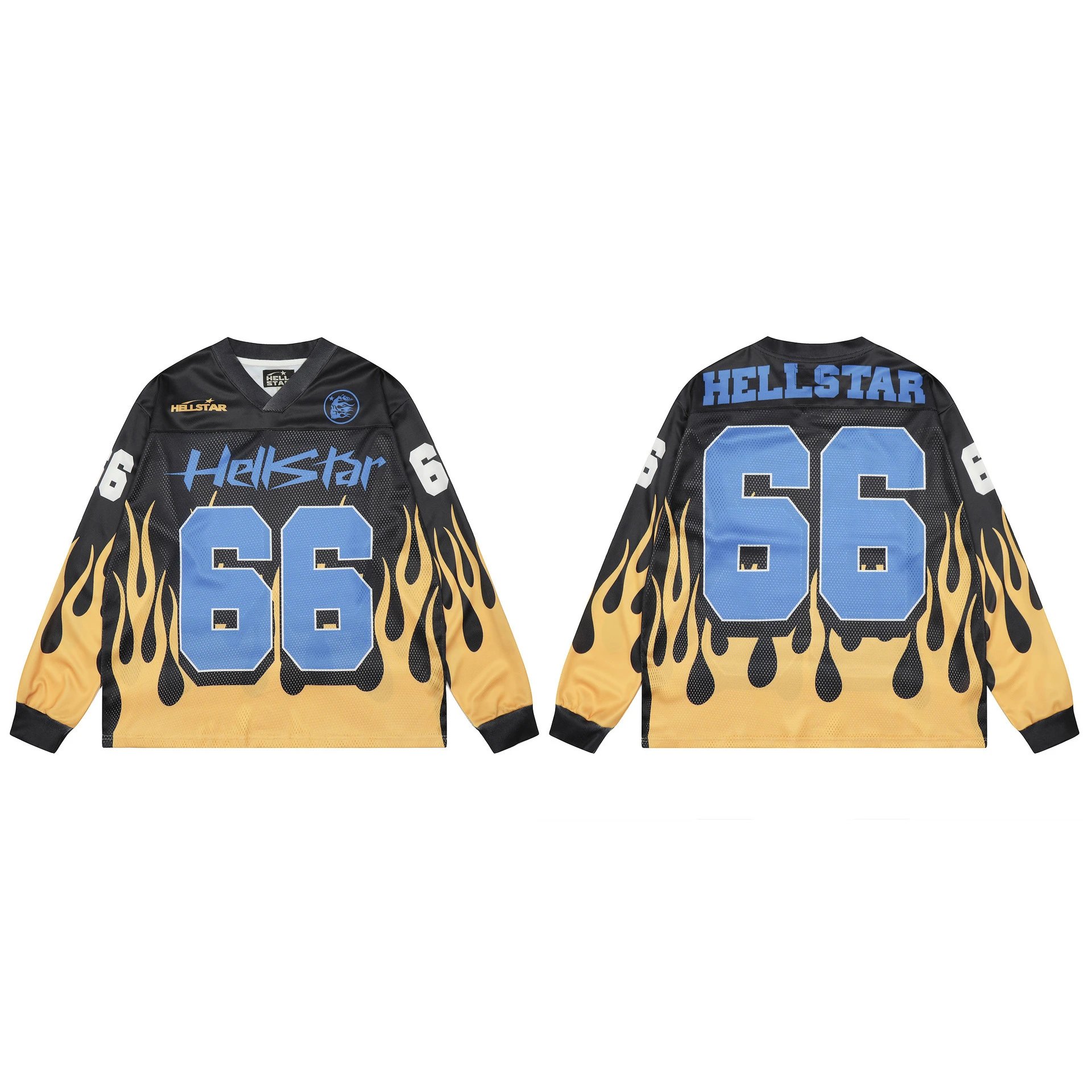 Graphic Long Sleeve Tee in Midnight - Hellstar - Cnfans - $27.74