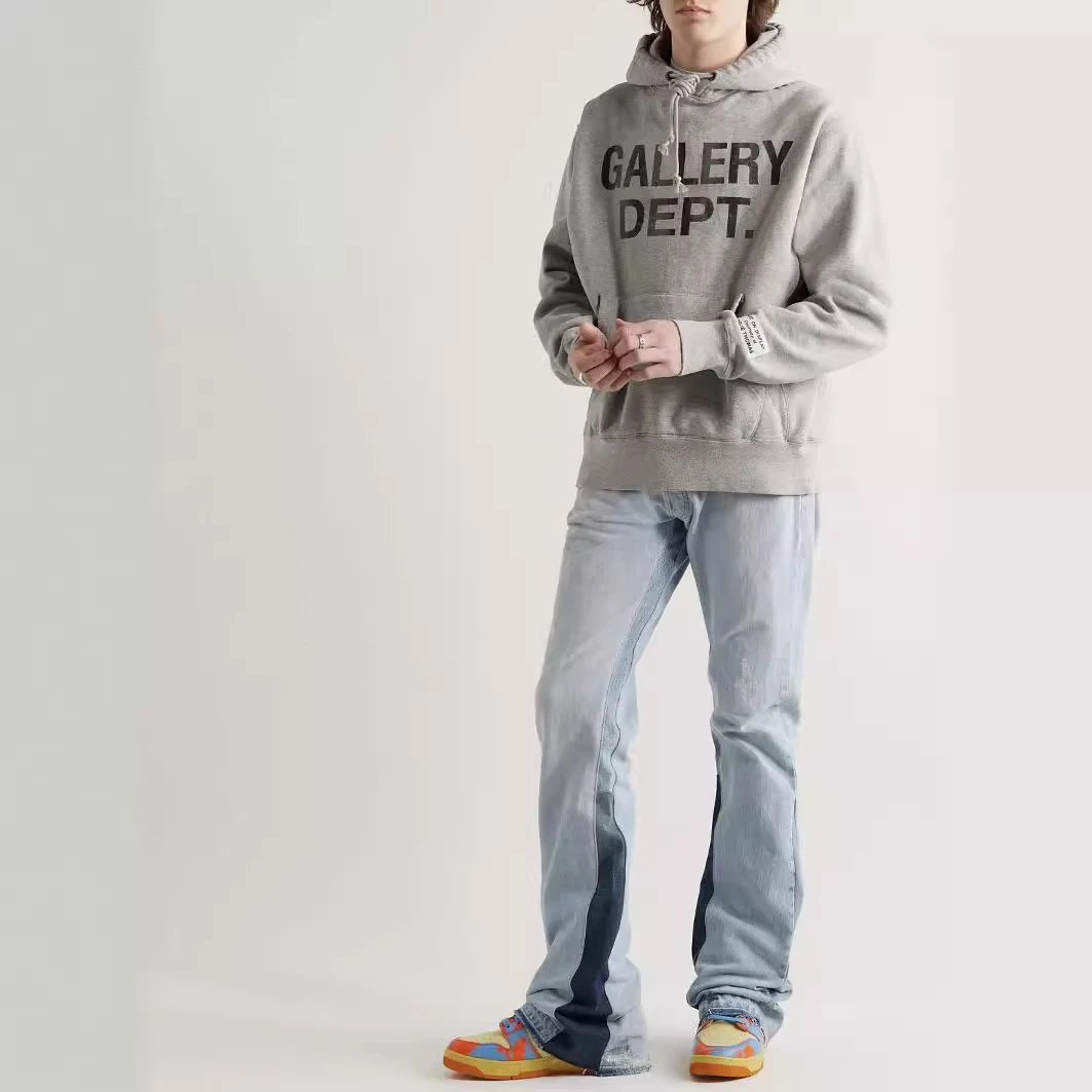 Flared Denim Trousers Sky Blue - Gallery Image 4 - Detailed View