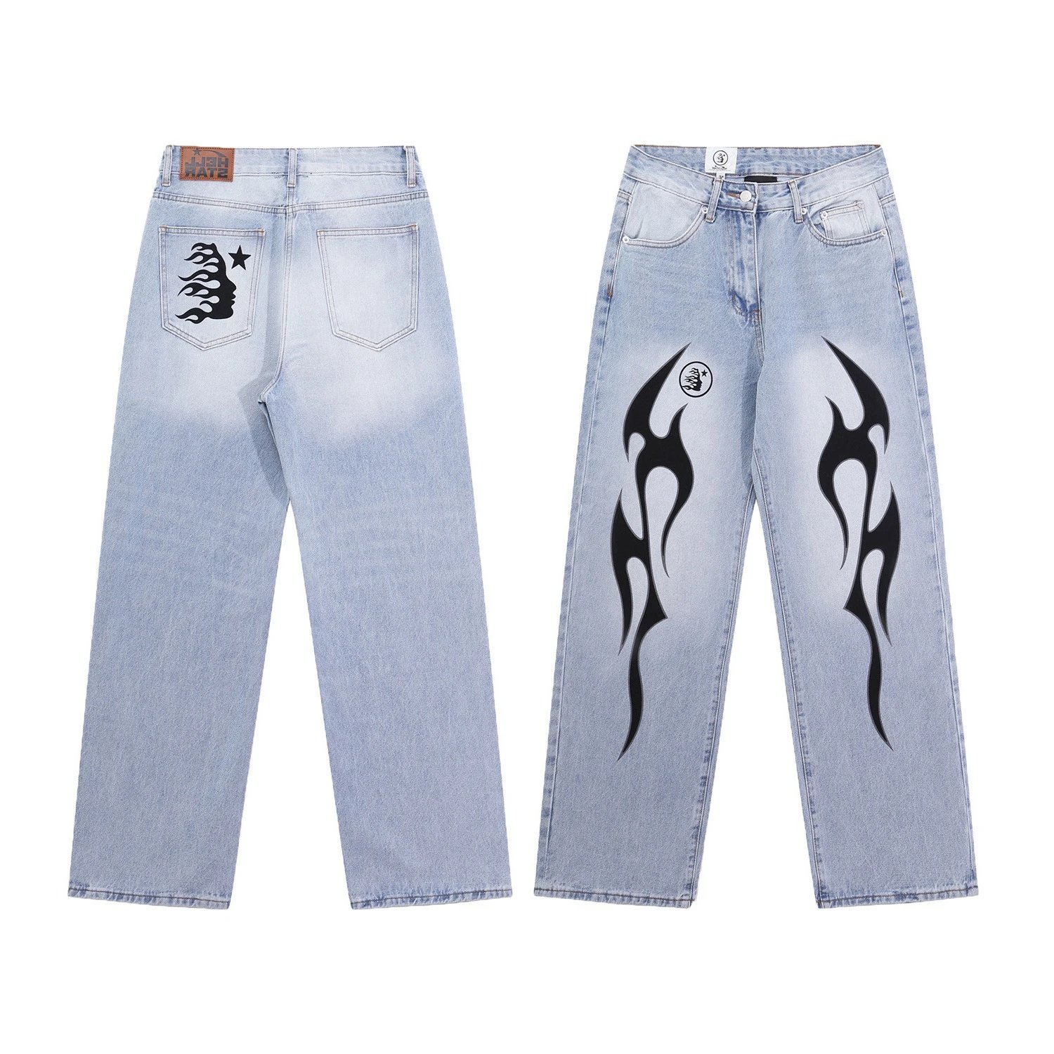Denim Streetwear Pants Azure - Gallery Image 3 - Detailed View