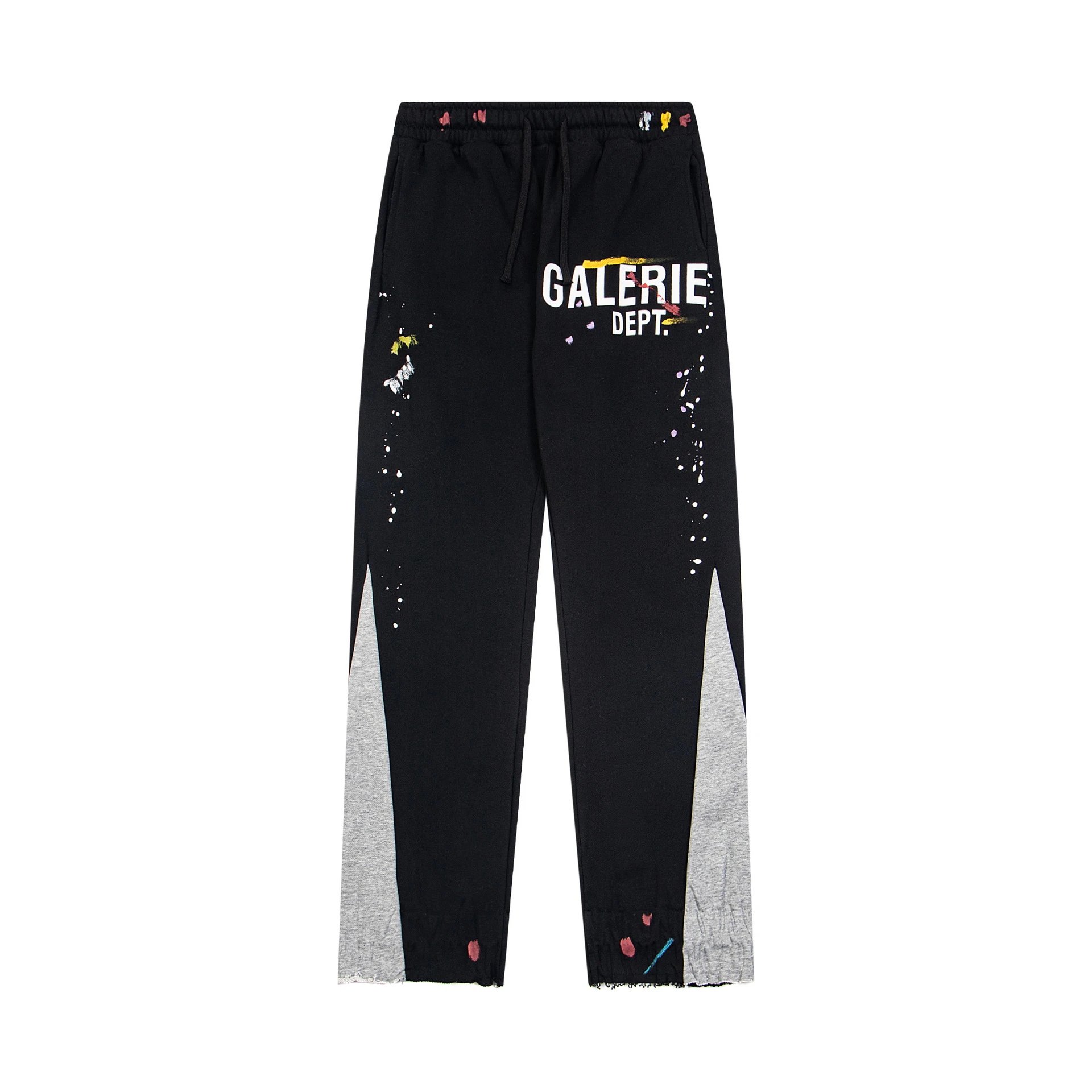 Street Style Paint-Splatter Joggers Charcoal - Gallery Dept - Cnfans - $40.97