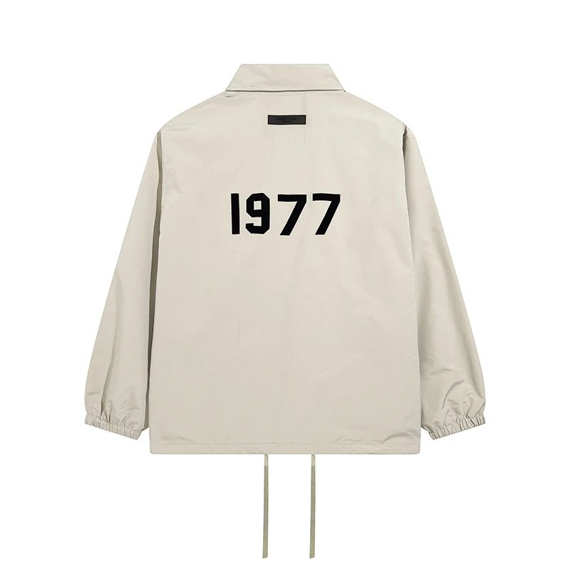 Unisex High Street Coach Jacket Fleece Print 1977 Black - Gallery Image 5 - Detailed View
