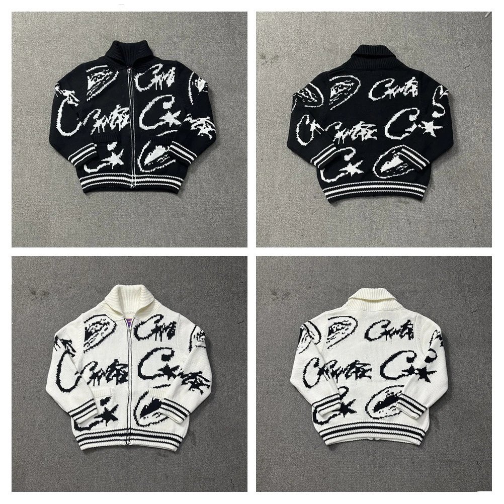 Corteiz Jacquard Knit Cardigan Multicolor - Related Product - Cnfans