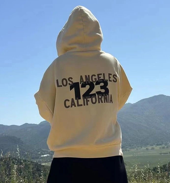 High-Street Hoodie Ivory - Gallery Image 3 - Detailed View