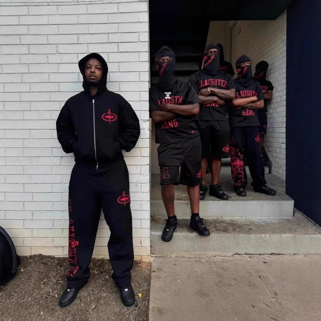 Homixide Black Hoodie Set - Gallery Image 2 - Detailed View