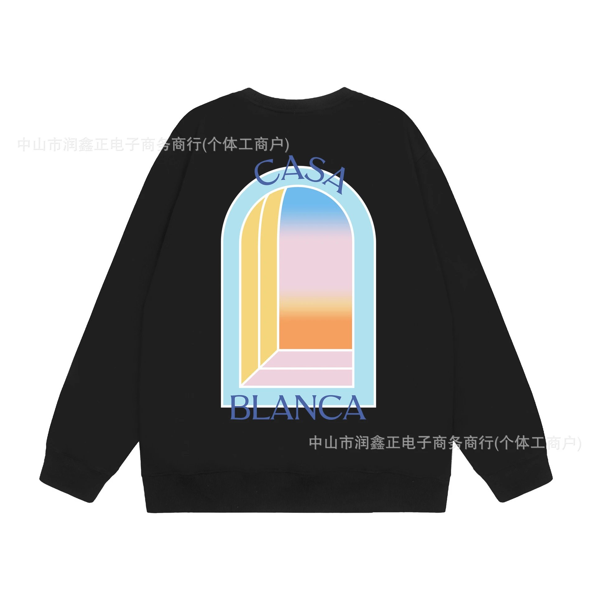Geometric Sweatshirt High Street Ebony - Related Product - Cnfans