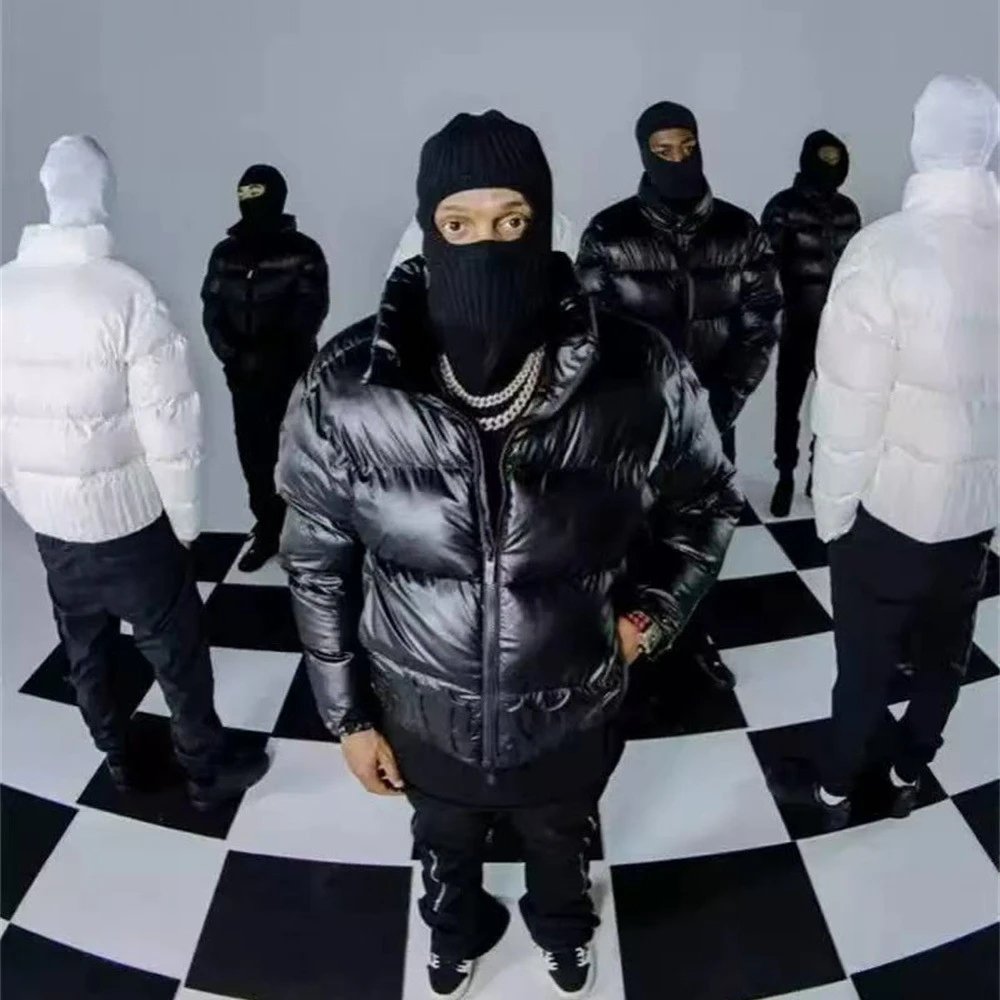 Trapstar Glossy Logo Puffer Jacket Black - Gallery Image 5 - Detailed View