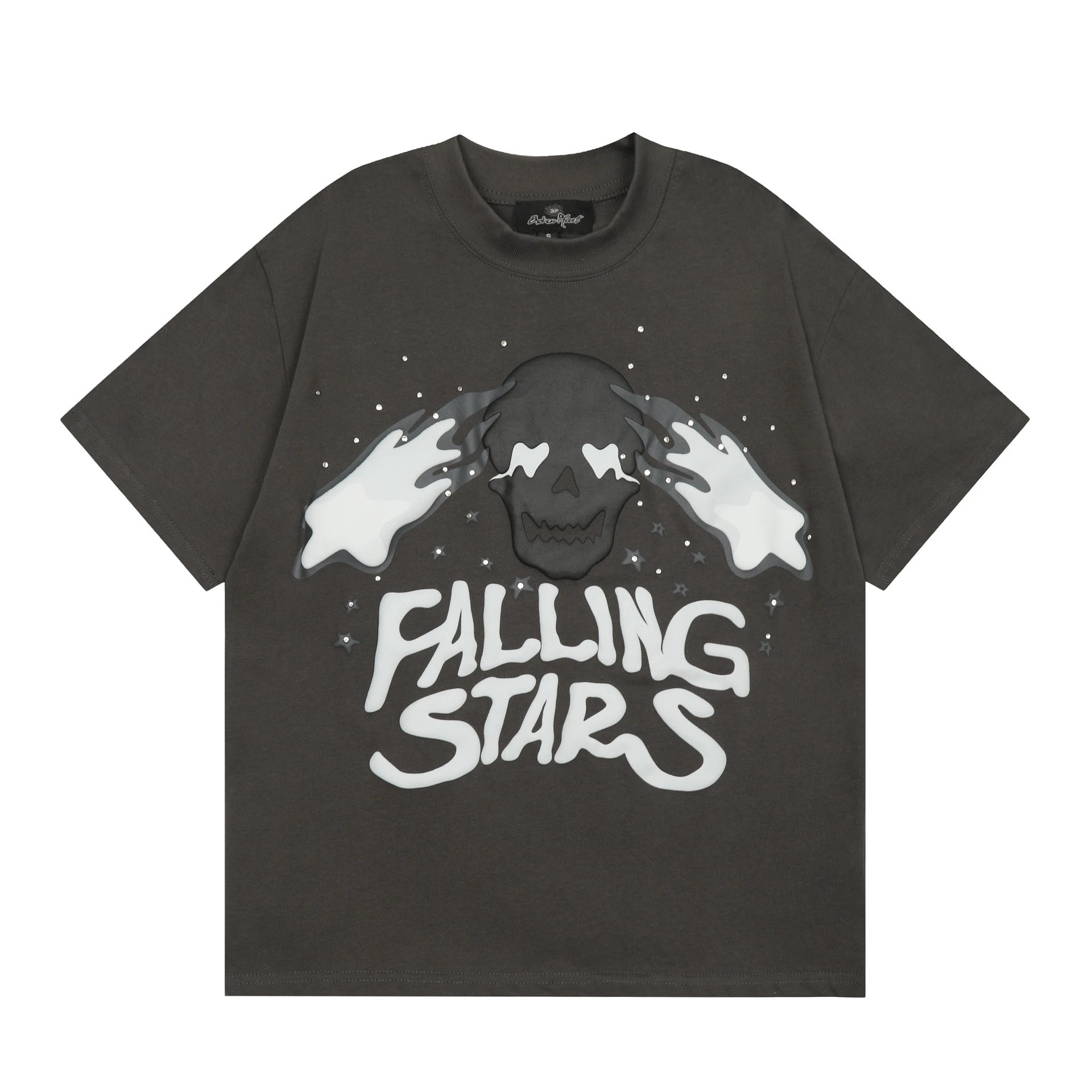 Broken Planet Skull Graphic Tee Grey - Gallery Image 5 - Detailed View
