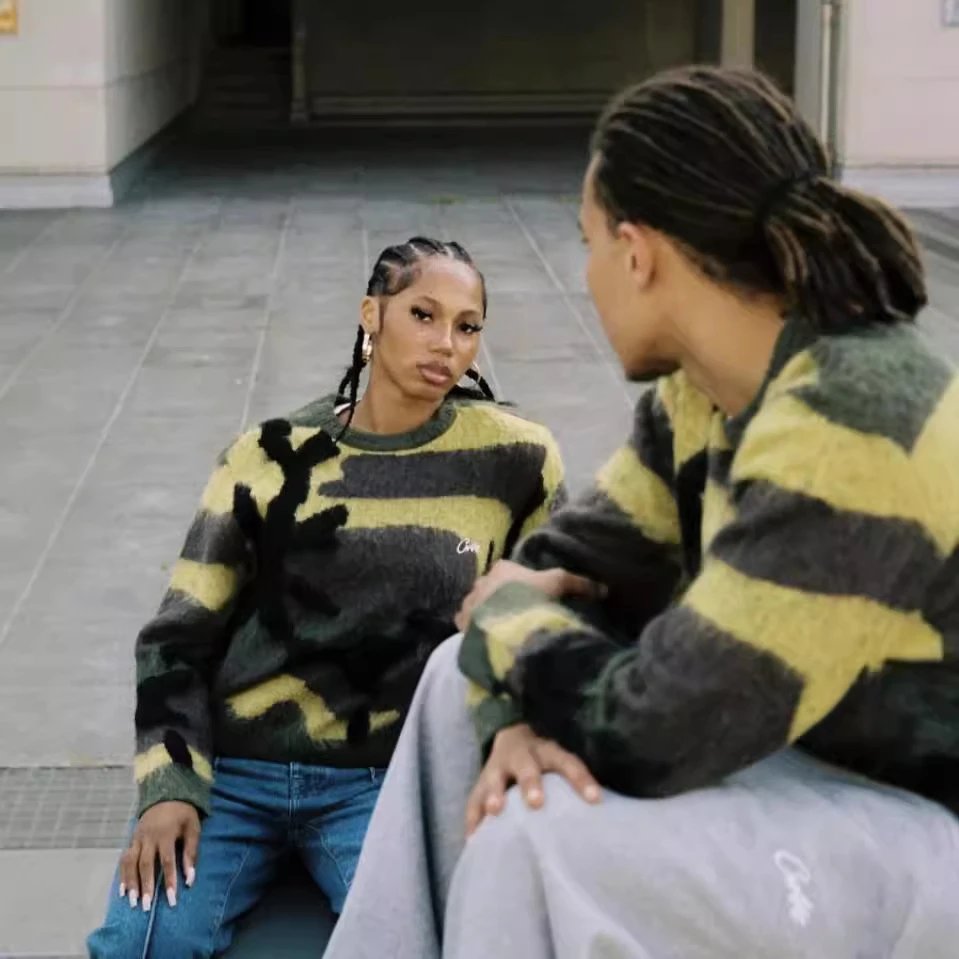 Evil Island Mohair Camouflage Sweater Multicolor - Gallery Image 3 - Detailed View