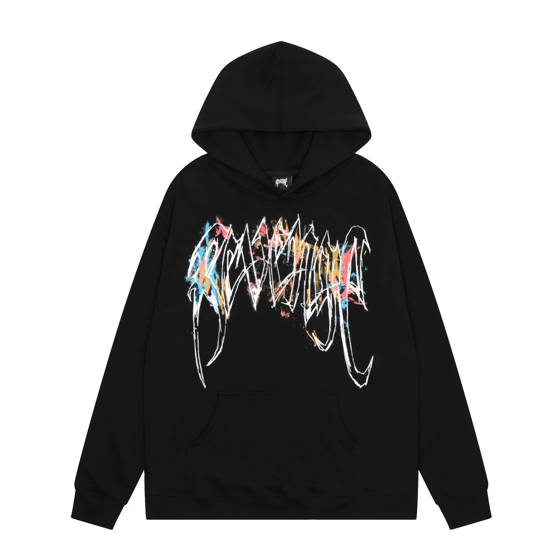 Streetwear Skull Graphic Hoodie Black - Related Product - Cnfans
