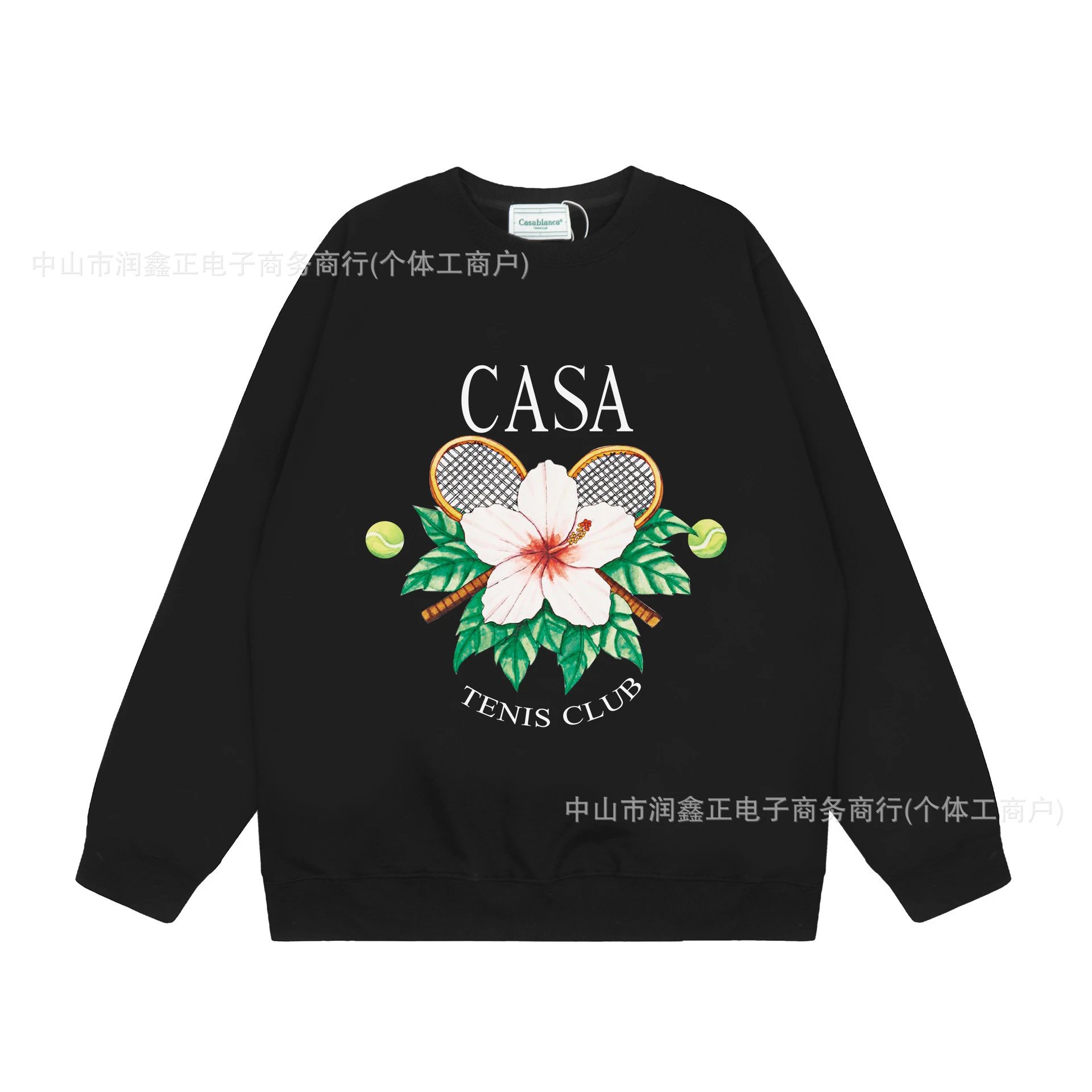 Geometric Crewneck Sweater Obsidian - casa - Cnfans - $27.10