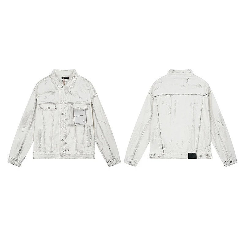 High-Street Denim Jacket in Arctic Blue - Gallery Image 4 - Detailed View