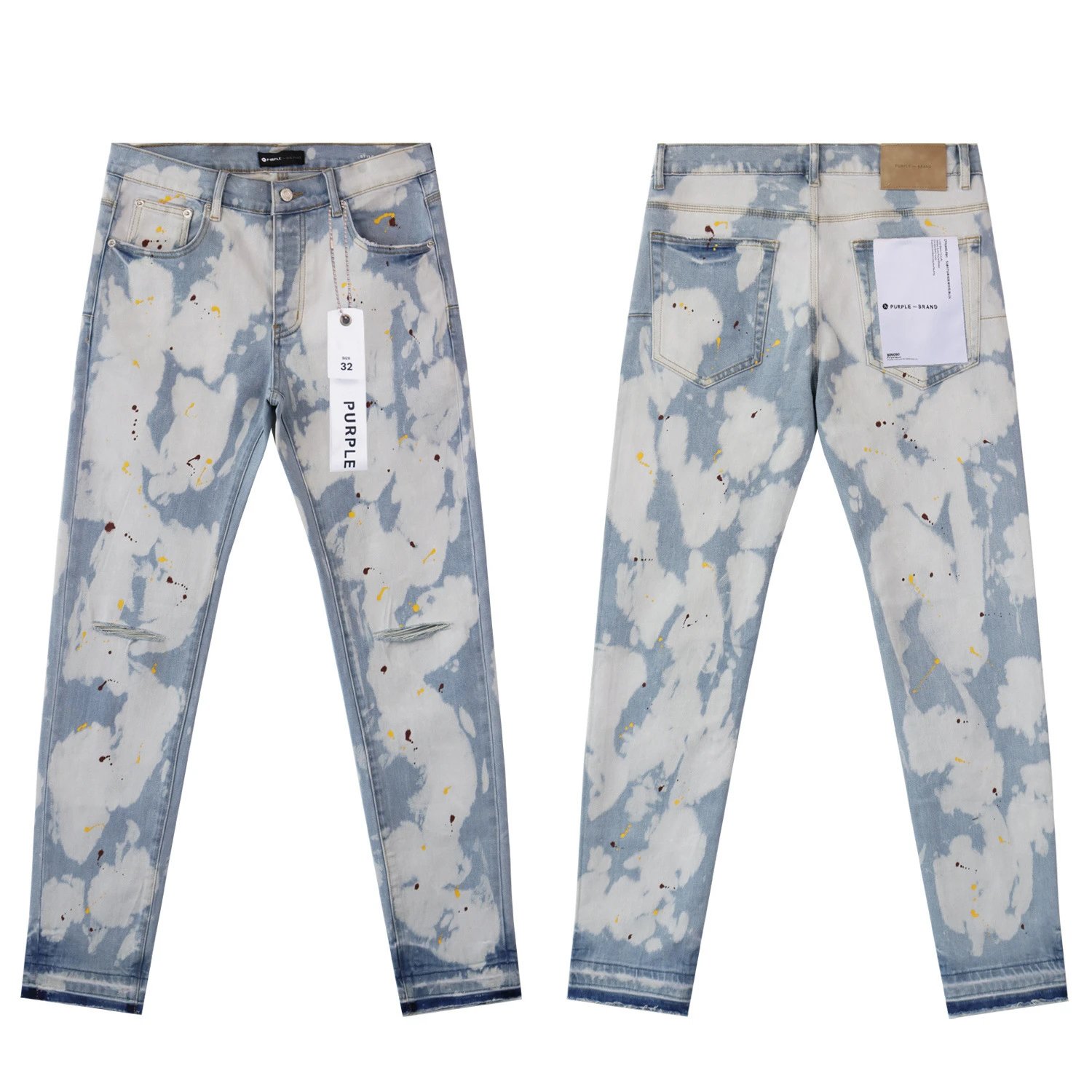 Distressed Denim Pants Blue - Purple Brand - Cnfans - $38.71