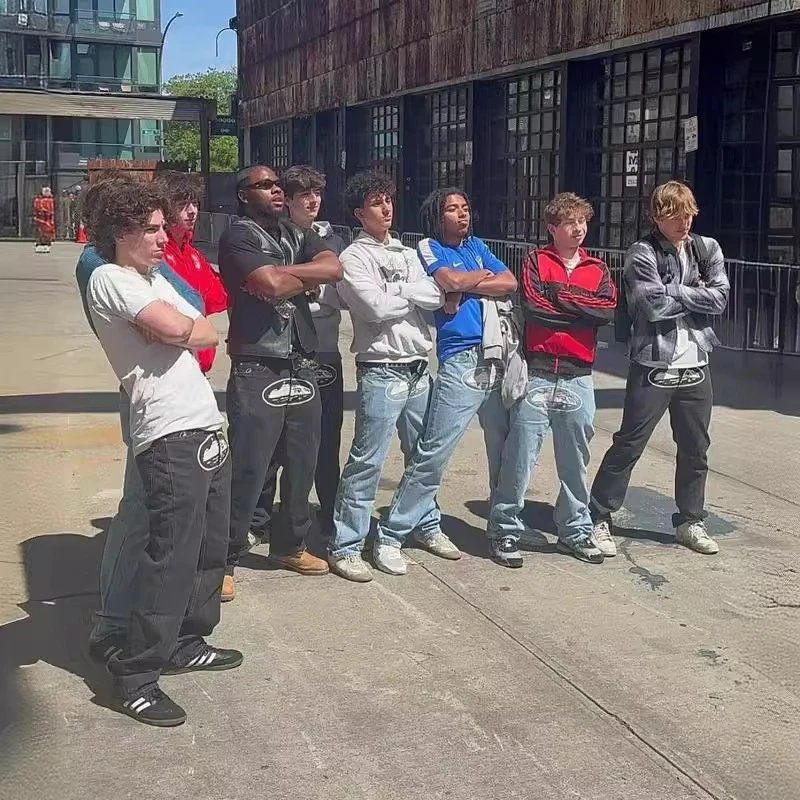 Mixed Emotions Print Wash Jeans Multicolor - Gallery Image 4 - Detailed View