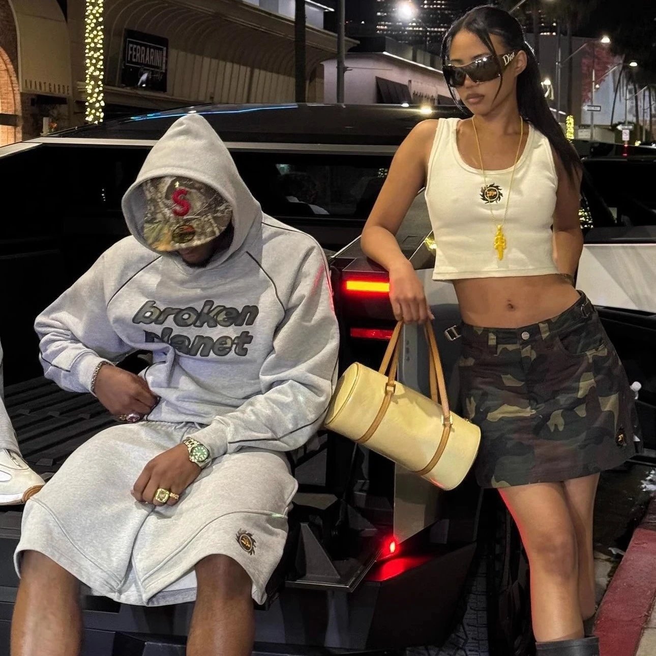 Broken Planet Hoodie Set Grey - Gallery Image 3 - Detailed View