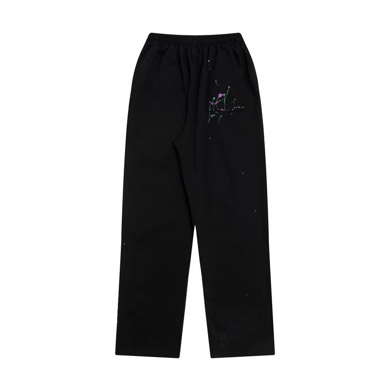 Streetwear Paint Splash Trousers Ebony - Gallery Image 5 - Detailed View