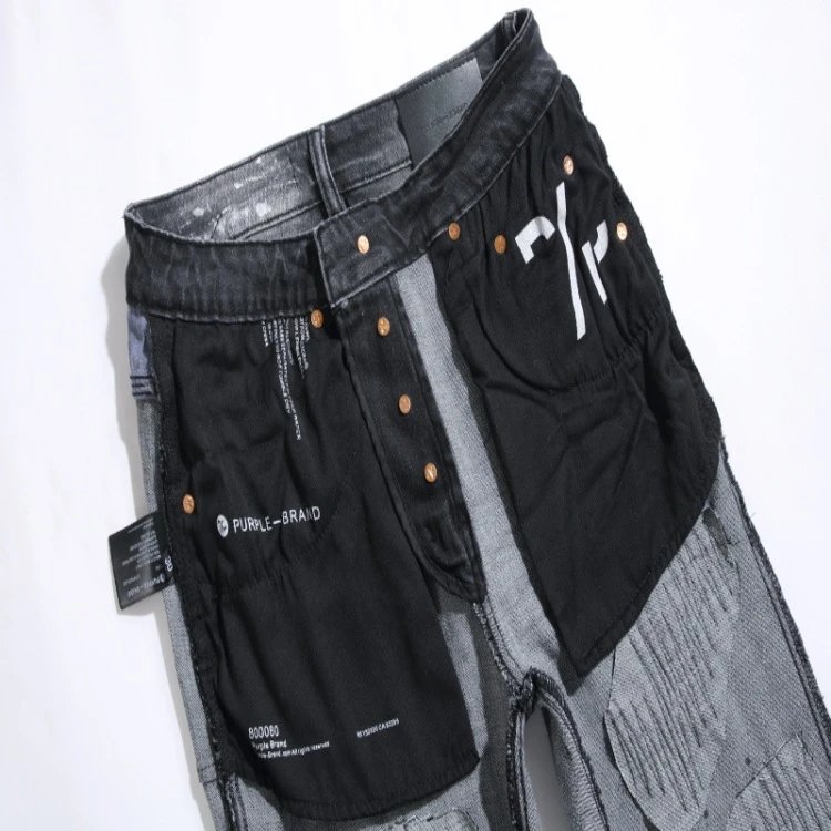Distressed High-Street Denim Jeans Deep Charcoal - Gallery Image 3 - Detailed View