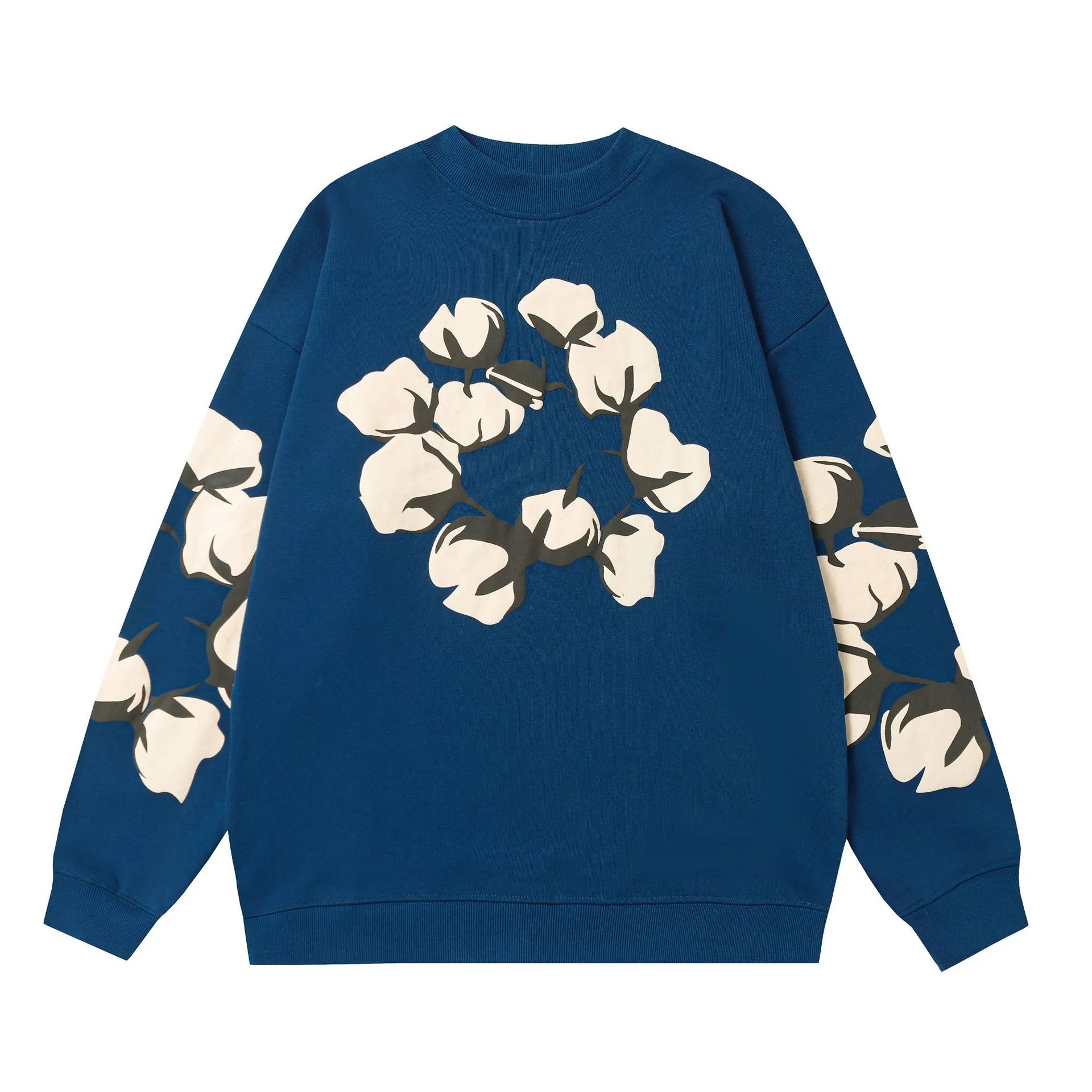 Cotton Print Sweatshirt Teal - DenimTears - Cnfans - $30.32