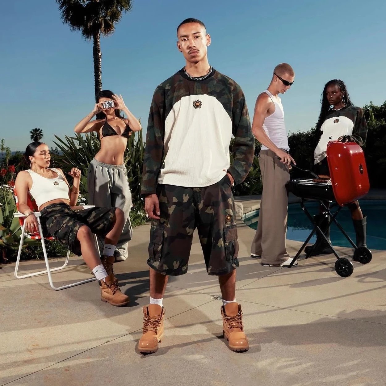 BP Raglan Long Sleeve Tee Camouflage - Gallery Image 4 - Detailed View