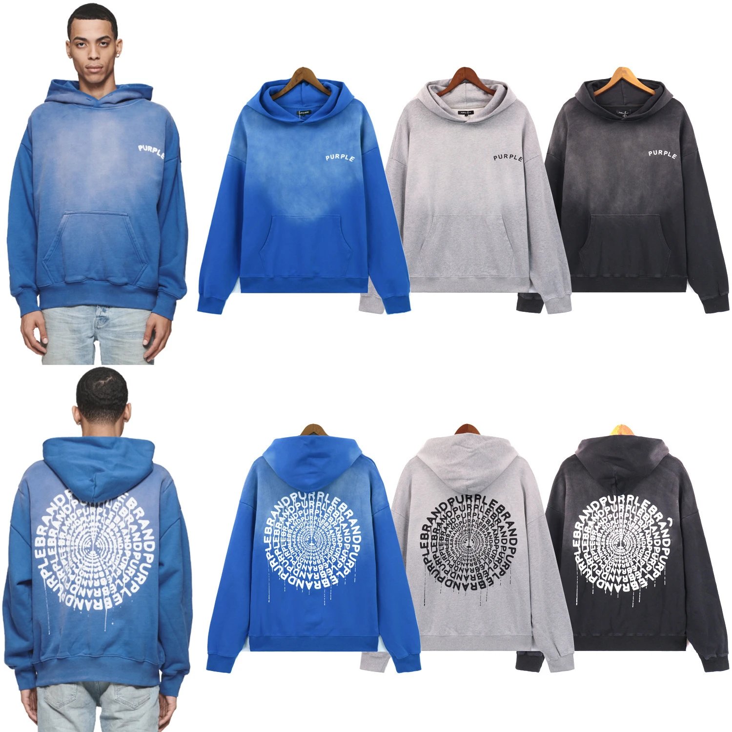 Unisex Pullover Hoodie Smoky Grey - Gallery Image 1 - Detailed View