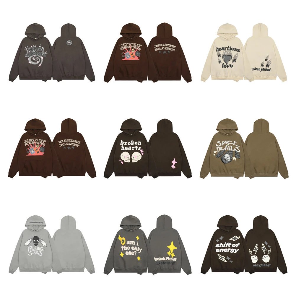 Broken Planet Skull Print Hoodie Multicolor - High Quality Product Image - Cnfans