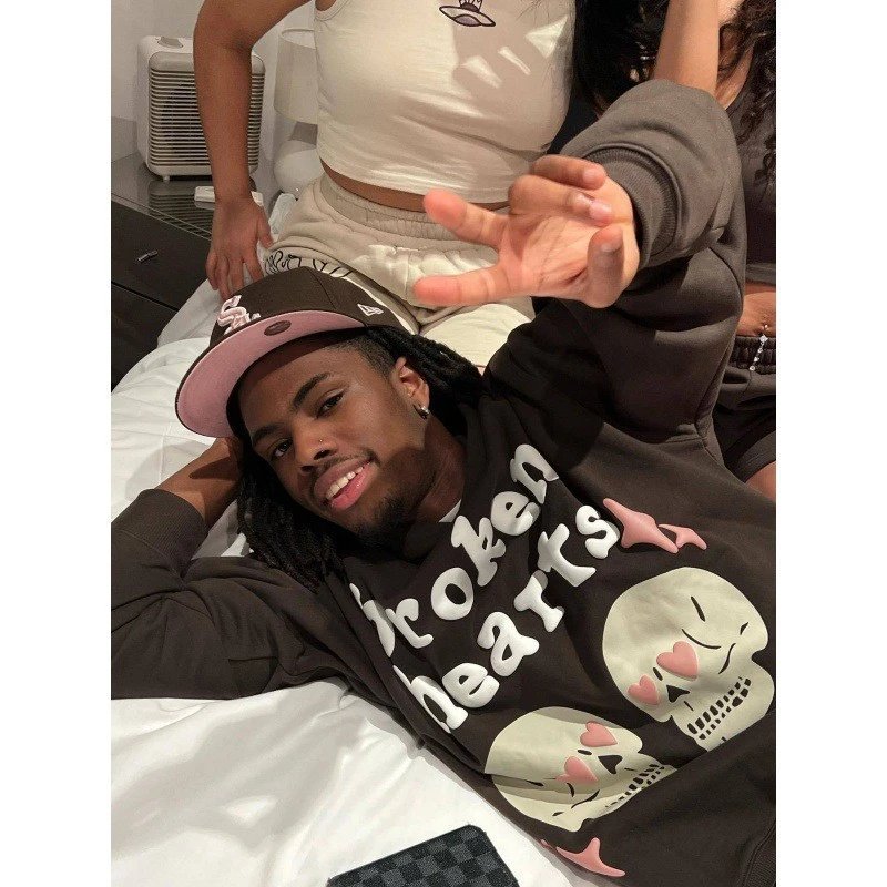 Broken Planet Skull Print Hoodie Multicolor - Gallery Image 4 - Detailed View