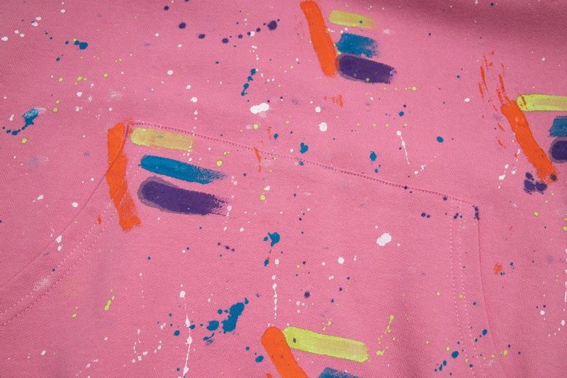 Graffiti Pullover Hoodie Blush Pink - Gallery Image 2 - Detailed View