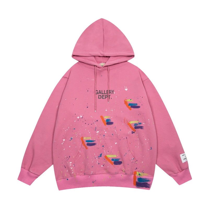 Graffiti Pullover Hoodie Blush Pink - Gallery Image 5 - Detailed View