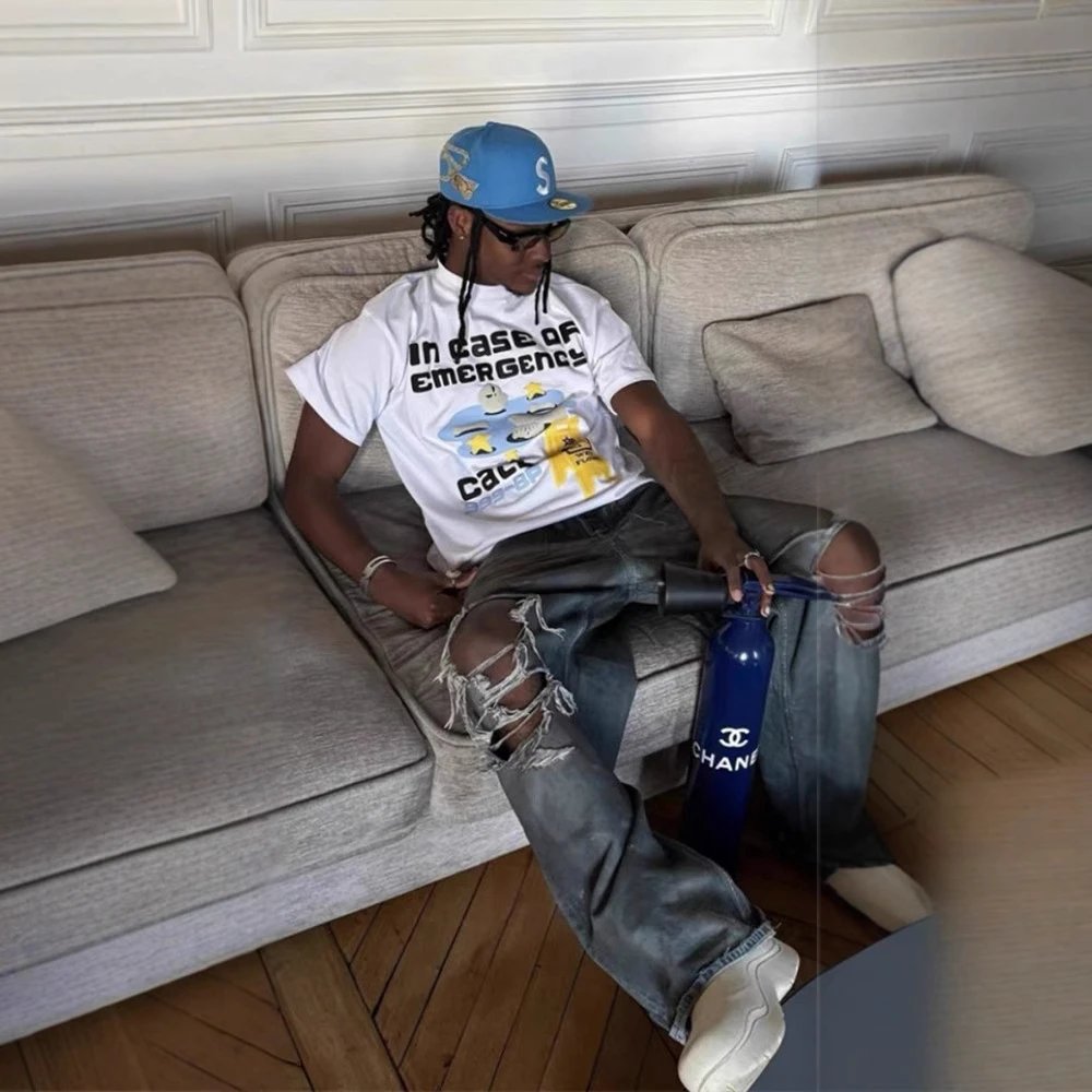 Broken Planet Printed T-Shirt Multi - Gallery Image 4 - Detailed View