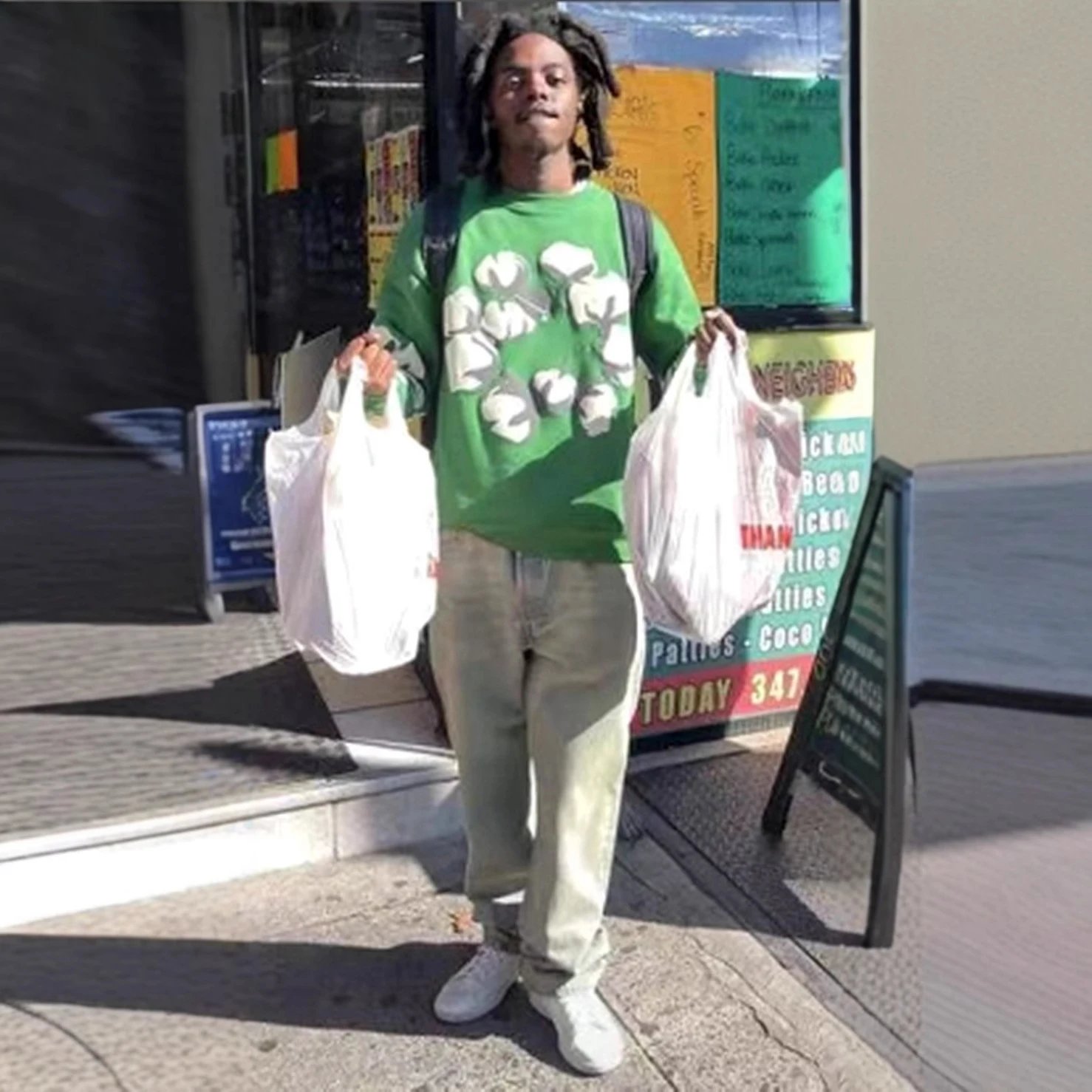 High Street Cotton Sweatshirt Azure - Gallery Image 2 - Detailed View